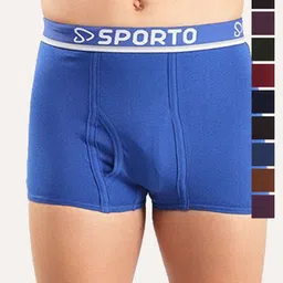 Sporto by Macho Pack Of 10 Combed Cotton Short Trunks-picture-21