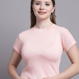 GRACIT Cotton High-Low Crop Top-image-67