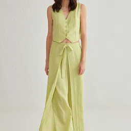 Trendyol V Neck Sleeveless Shirt With Trousers-16