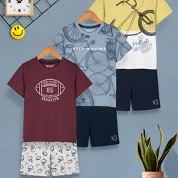 HELLCAT Boys Printed T-shirt with Shorts-13