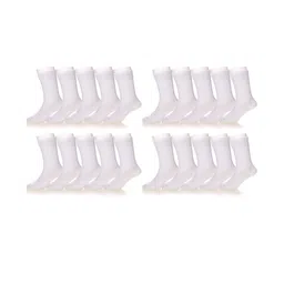 MUKHAKSH Kids 12 Pairs Calf Length White Socks-picture-33