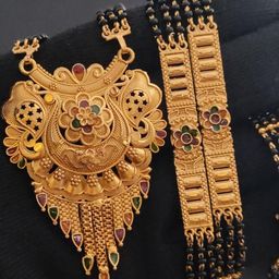 niva fashion Gold-Plated Brass Artificial Beads Mangalsutra-picture-22