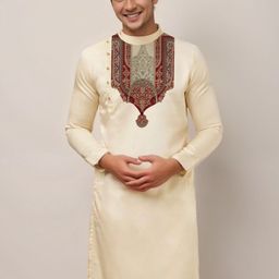 PulseIQ Men Ethnic Motifs Printed Kurta with Pyjama image 5