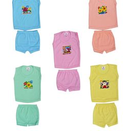 Veecap Blue Cotton Blend Clothing Set-image-69