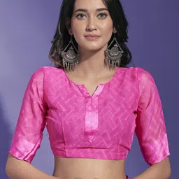 Mitera Poly Chiffon Block Print Saree image 5