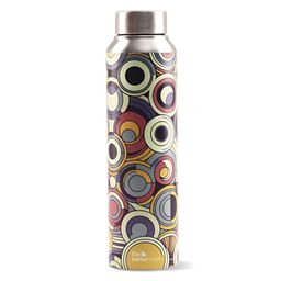 The Better Home Silver-Toned & Beige Abstract Printed Stainless Steel Water Bottle-1 L-image-6