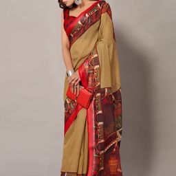 DIVASTRI Women Bandhani Printed Silk Cotton Saree-picture-16