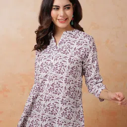 Anouk Rustic Women Ethnic Printed Mandarin Collar Top-image-61