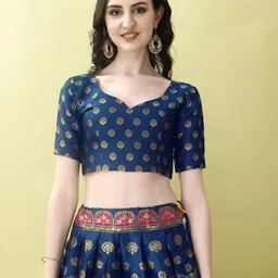 APNISHA Printed Ready to Wear Lehenga & Unstitched Blouse With Dupatta image 4