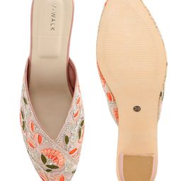 V-WALK Embellished Party Block Mules image 2