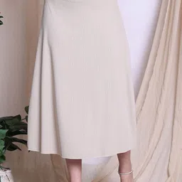 NEUDIS Solid Midi A-Line Skirt-image-19