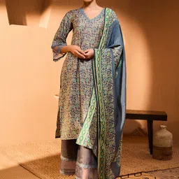 Bani Women Floral Printed Kurta With Palazzos & Dupatta-picture-37