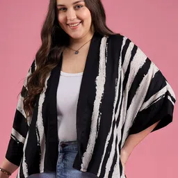 DressBerry Curve Women Striped Shrug-14