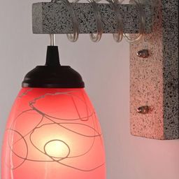 SOMIL Pink Glass Cylinder Printed Wall Lamps-picture-6