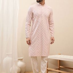 SWAGG INDIA Men Embroidered Sequinned Kurta-image-84