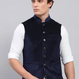 Monte Carlo Men Woven Design Nehru Jackets-picture-47