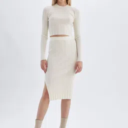 DeFacto Women Straight Knee Length Skirts-image-87
