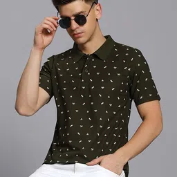 TIMBER HITCH Conversational Printed Polo Collar Cotton T-shirt-picture-20