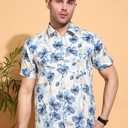 Anouk Men Slim Fit Floral Opaque Printed Casual Shirt-image-83