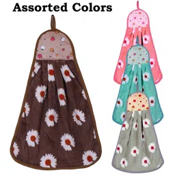 Kuber Industries 2-Pcs Assorted 110 GSM Super Absorbent HangingHandTowels image 4