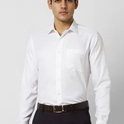 Van Heusen Men Textured Slim Fit Cotton Formal Shirt-picture-43