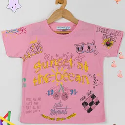 PAMPOLINA Girls Typography Printed Top-image-88