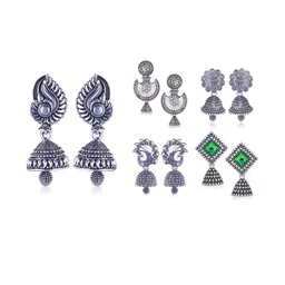 Sangria Silver-Plated Alloy Earrings-97