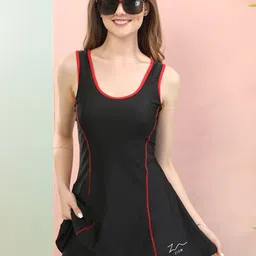 ZIUM Round Neck Sleeveless Swimming Dress-picture-40