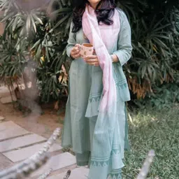 HETVI CREATION Straight Kurta With Trousers & Dupatta-image-59