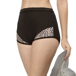 CUKOO Animal Printed Black Swim Bottom Polka Print Women Swim Bottom Black Swimsuit-image-59