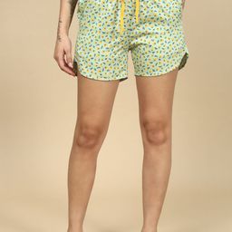 PYNK Women Printed Mid Rise Relexed Fit Regular Shorts-image-7