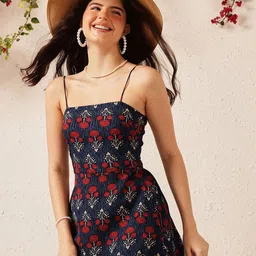 STREET 9 Floral Print Fit & Flare Maxi Dress-image-86