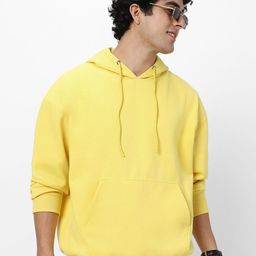 Urbano Fashion Men's Cotton Solid Oversized Hooded Neck Sweatshirt-image-59