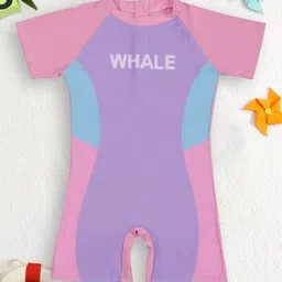 PASSION PETALS Girls Colour Blocked Legged Swimwear-image-13