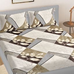 Myntra Elegant Homes Multi Geometric Woolen King Size Double Bedsheet with 2 Pillow Cover-picture-9
