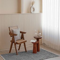 HOMEMONDE Grey Geometric Cotton Carpet-image-64