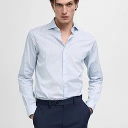 MANGO MAN Slim Fit Bengal Stripes Casual Shirt-picture-24