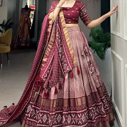 Aika Printed Ready to Wear Lehenga & Unstitched Blouse With Dupatta image 4