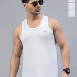 LUX PARKER Pack Of 4 Pure Cotton Basic Vests LUX_PARKER_WH_RN_4PC-image-7