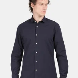 Blu MNKY Men Smart Slim Fit Casual Shirt-image-97