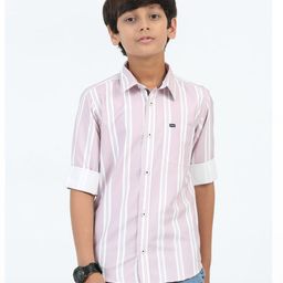 Boy's Cotton Blend Single Pocket Casual Shirt-image-76