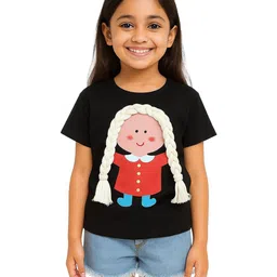 POP STREET KIDS Girls Embroidered Round Neck Top With Shorts-image-95