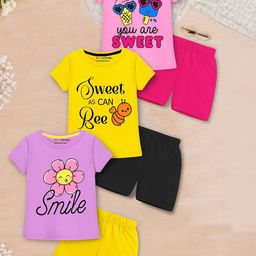 YK X Trampoline Girls Printed T-shirt with Shorts-image-8