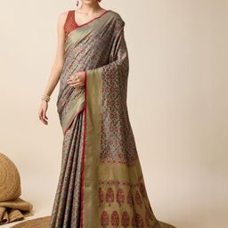 MARUTI ART Woven Design Zari Pure Silk Patola Saree-image-4