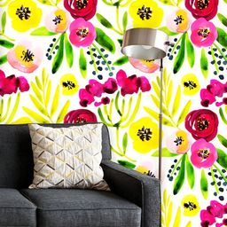 ArtzFolio Printed UV-Resistant Anti-Bacterial Watercolor Floral Pattern Peel & Stick Wallpaper-image-55