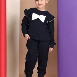 Baawri Girls Pure Cotton Sweatshirt With Joggers-image-49
