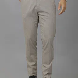Double Two Men Checked Slim Fit Trousers-image-51