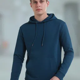TURMS Unisex Anti-Stain Anti-Odor Teal Blue Colour Weatherguard Hoodies Water Repellent-image-98
