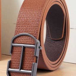 Metronaut Men Textured PU Formal Belt-picture-25