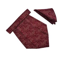 VOICI Men Maroon Paisley Design Cravats & Pocket Square Combo Set-image-88